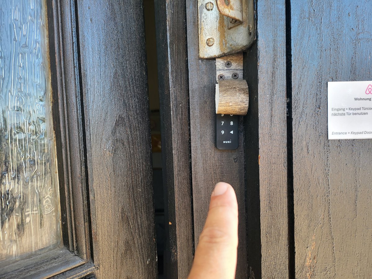 Keypad an der EG-Eingangstür
