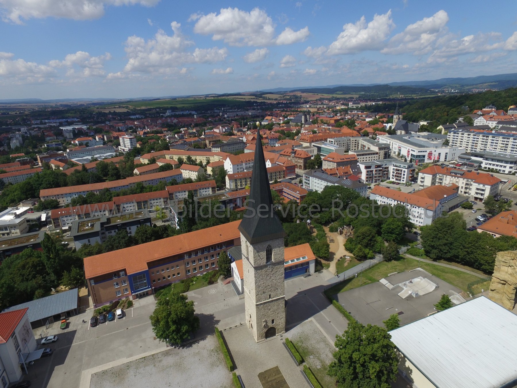 Luftbild Petriturm Nordhausen